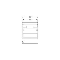 Geberit iCon Unterschrank für Waschtisch, 2 Schubladen Waschtisch 60cm, Weiß, lackie... GEBERIT-502303013 4025410941244 (Abb. 1)