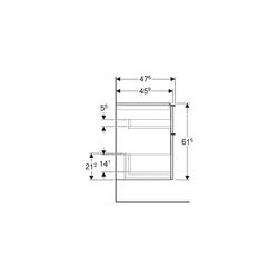 Geberit iCon Unterschrank für Waschtisch, 2 Schubladen Waschtisch 60cm, Weiß, lackie... GEBERIT-502303013 4025410941244 (Abb. 1)