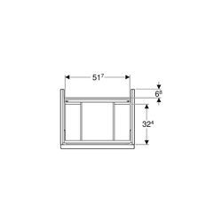 Geberit iCon Unterschrank für Waschtisch, 2 Schubladen Waschtisch 60cm, Weiß, lackie... GEBERIT-502303013 4025410941244 (Abb. 1)