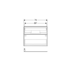 Geberit iCon Unterschrank für Waschtisch, 2 Schubladen Waschtisch 75cm, Weiß lackier... GEBERIT-502304011 4025410941251 (Abb. 1)