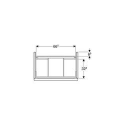 Geberit iCon Unterschrank für Waschtisch, 2 Schubladen Waschtisch 75cm, Weiß lackier... GEBERIT-502304011 4025410941251 (Abb. 1)