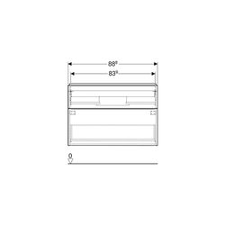Geberit iCon Unterschrank für Waschtisch, 2 Schubladen Waschtisch 90cm, Weiß lackier... GEBERIT-502305011 4025410941282 (Abb. 1)