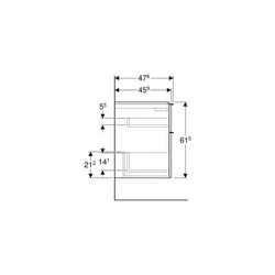 Geberit iCon Unterschrank für Waschtisch, 2 Schubladen Waschtisch 90cm, Weiß lackier... GEBERIT-502305011 4025410941282 (Abb. 1)