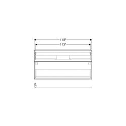 Geberit iCon Unterschrank für Waschtisch, 2 Schubladen Waschtisch 120cm, Eiche Melam... GEBERIT-502306JH1 4025410942418 (Abb. 1)