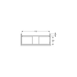 Geberit iCon Unterschrank für Waschtisch, 2 Schubladen Waschtisch 120cm, Eiche Melam... GEBERIT-502306JH1 4025410942418 (Abb. 1)