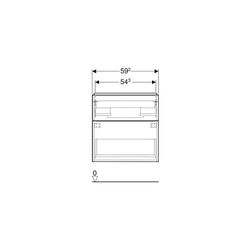 Geberit iCon Unterschrank für Waschtisch 2 Schubladen verkürzte Ausladung WT 60cm La... GEBERIT-502307JK1 4025410942463 (Abb. 1)