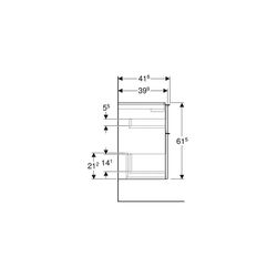 Geberit iCon Unterschrank für Waschtisch 2 Schubladen verkürzte Ausladung WT 60cm La... GEBERIT-502307JK1 4025410942463 (Abb. 1)