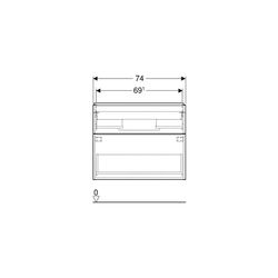 Geberit iCon Unterschrank für WT 2 Schubladen verkürzte Ausladung WT 75cm, Nussbaum ... GEBERIT-502308JR1 4025410942524 (Abb. 1)