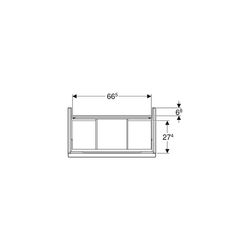 Geberit iCon Unterschrank für WT 2 Schubladen verkürzte Ausladung WT 75cm, Nussbaum ... GEBERIT-502308JR1 4025410942524 (Abb. 1)