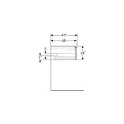 Geberit iCon Unterschrank für Waschtisch, 1 Schublade Waschtisch 75cm, Weiß, lackier... GEBERIT-502311012 4025410941473 (Abb. 1)
