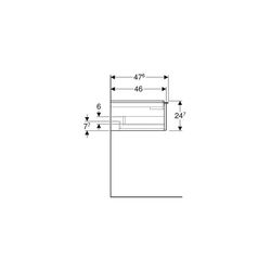 Geberit iCon Unterschrank für Waschtisch 1 Schublade Waschtisch 90cm Sandgrau lackie... GEBERIT-502312JL1 4025410942678 (Abb. 1)