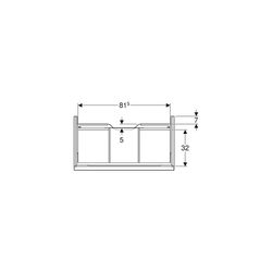 Geberit iCon Unterschrank für Waschtisch 1 Schublade Waschtisch 90cm Sandgrau lackie... GEBERIT-502312JL1 4025410942678 (Abb. 1)