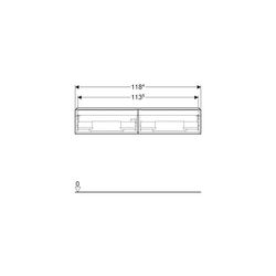 Geberit iCon Unterschrank für Doppelwaschtisch, 2 Schubladen 120x24,7cm, Eiche Melam... GEBERIT-502314JH1 4025410942739 (Abb. 1)