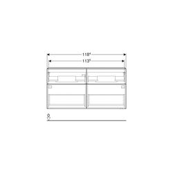 Geberit iCon Unterschrank für Doppelwaschtisch 4 Schubladen 120x615cm Sandgrau lacki... GEBERIT-502309JL1 4025410942555 (Abb. 1)