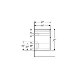 Geberit iCon Unterschrank für Doppelwaschtisch 4 Schubladen 120x615cm Sandgrau lacki... GEBERIT-502309JL1 4025410942555 (Abb. 1)