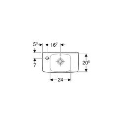 Geberit Renova Compact Handwaschbecken Ablagefl. re verk. Ausladung 45x145x25cm Hahn... GEBERIT-501731018 4025410870001 (Abb. 1)