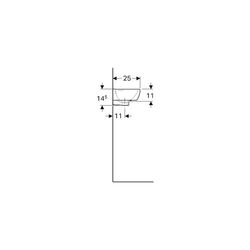 Geberit Renova Compact Handwaschbecken Ablagefl. re verk. Ausladung 45x145x25cm Hahn... GEBERIT-501731018 4025410870001 (Abb. 1)