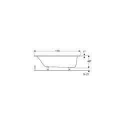 Geberit Tawa Rechteckbadewanne schmaler Rand 170x75cm, Gesamtvolumen 234l... GEBERIT-554131011 4025410872722 (Abb. 1)