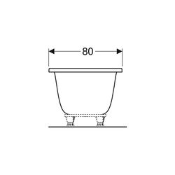 Geberit Tawa Rechteckbadewanne schmaler Rand 180x80cm, Gesamtvolumen 273l... GEBERIT-554132011 4025410872814 (Abb. 1)