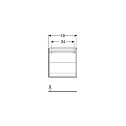 Geberit iCon Regal quadratisch, 45x46,7x13,2cm, Nussbaum hickory Melamin Holzstruktu... GEBERIT-502323JR1 4025410943125 (Abb. 1)