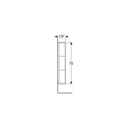 Geberit iCon Regal rechteckig, 22,5x70x13,2cm, Weiß lackiert matt... GEBERIT-502320013 4025410941701 (Abb. 1)