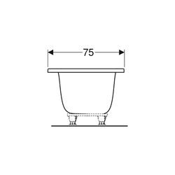 Geberit Tawa Rechteckbadewanne schmaler Rand, Duo 170x75cm, Gesamtvolumen 186l... GEBERIT-554133011 4025410872821 (Abb. 1)