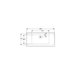 Geberit Tawa Rechteckbadewanne schmaler Rand, Duo 190x90cm, Gesamtvolumen 330l... GEBERIT-554135011 4025410872746 (Abb. 1)