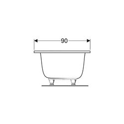 Geberit Tawa Rechteckbadewanne schmaler Rand, Duo 190x90cm, Gesamtvolumen 330l... GEBERIT-554135011 4025410872746 (Abb. 1)