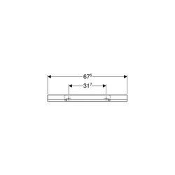 Geberit Wandablage, 67,5x5,5x13cm, Sandgrau pulverbeschichtet matt... GEBERIT-502327JL1 4025410943248 (Abb. 1)