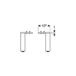 Geberit Set Füße Höhe 18cm, Hochglanz verchromt... GEBERIT-502329001 4025410941855 (Abb. 1)