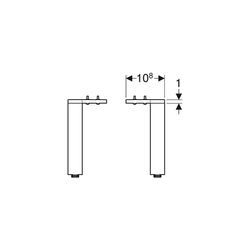 Geberit Set Füße Höhe 21,7cm, Hochglanz verchromt... GEBERIT-502330001 4025410941862 (Abb. 1)