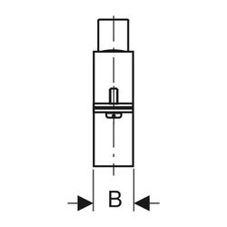 Geberit Rohrschelle mit Gewindemuffe Rohrgewinde 1 1/4 d315... GEBERIT-372841001 4025410521446 (Abb. 1)
