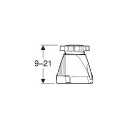 Geberit Set Füße hoch für Duschwanne bis Länge 140cm, Höhe 9-21cm, 9 Stück... GEBERIT-554953001 4025410750358 (Abb. 1)