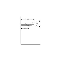 Geberit ONE Waschtisch Abgang vertikal, Breite 75cm, Tiefe 48cm, Hahnloch mittig, oh... GEBERIT-505020012 4025410953636 (Abb. 1)