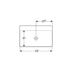 Geberit ONE Waschtisch Abgang vertikal, Breite 75cm, Tiefe 48cm, ohne Hahnloch, ohne... GEBERIT-505021012 4025410953698 (Abb. 1)
