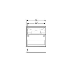 Geberit iCon Set Möbelwaschtisch schmaler Rand 2 Schubladen Ansch. 60cm KeraTect Wei... GEBERIT-502331013 4025410941893 (Abb. 1)