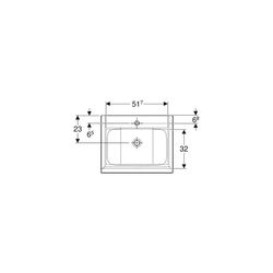 Geberit iCon Set Möbelwaschtisch schmaler Rand 2 Schubladen Ansch. 60cm KeraTect Wei... GEBERIT-502331013 4025410941893 (Abb. 1)