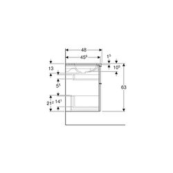 Geberit iCon Set Möbelwaschtisch schmaler Rand 2 Schubladen Ansch. 75cm KeraTect Wei... GEBERIT-502332012 4025410941916 (Abb. 1)