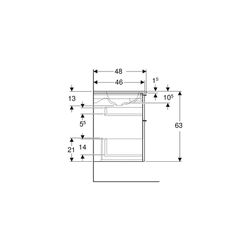 Geberit iCon Set Möbelwaschtisch schmaler Rand 2 Schubladen Ansch. 120cm KeraTect We... GEBERIT-502334013 4025410941985 (Abb. 1)