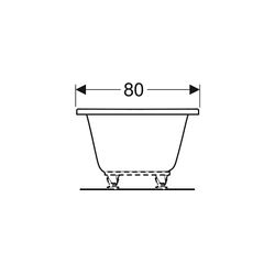 Geberit Renova Rechteckbadewanne Duo 180x80cm, Gesamtvolumen 218l... GEBERIT-554209011 4025410949769 (Abb. 1)