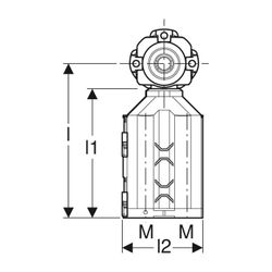 Geberit PushFit Doppelanschlussdose 90 Grad für Schnellkupplung... GEBERIT-650489003 4025410948014 (Abb. 1)