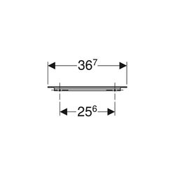 Geberit iCon Griff Lava/pulverbeschichtet matt, Breite 36,7cm... GEBERIT-502356JK1 4025410944504 (Abb. 1)
