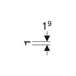 Geberit iCon Griff Lava/pulverbeschichtet matt, Breite 36,7cm... GEBERIT-502356JK1 4025410944504 (Abb. 1)