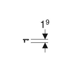 Geberit iCon Griff Mattschwarz/pulverbeschichtet matt, Breite 36,7cm... GEBERIT-502356141 4025410626783 (Abb. 1)