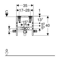 Geberit Kombifix Element für Waschtisch, Standarmatur... GEBERIT-457430001 4025416500858 (Abb. 1)