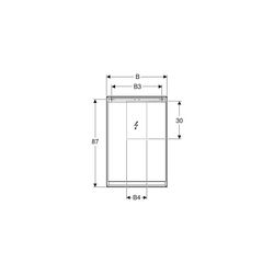 Geberit ONE Spiegelschrank mit ComfortLight, 1 Tür, AP-Montage, Höhe 90cm B 60cm, Al... GEBERIT-505810001 4025410521415 (Abb. 1)