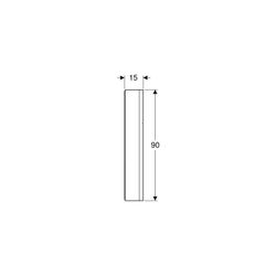 Geberit ONE Spiegelschrank mit ComfortLight, 1 Tür, AP-Montage, Höhe 90cm B 60cm, Al... GEBERIT-505810001 4025410521415 (Abb. 1)