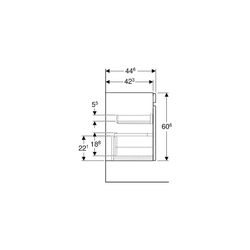 Geberit Renova Plan Unterschrank für Waschtisch, 1 Schublade, 1 Innenschublade, 58,5... GEBERIT-501906011 4025410905192 (Abb. 1)