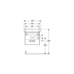 Geberit Bambini Set Waschtisch, Unterschrank, 59,5x56,3x48,3cm, Hahnloch mittig, Übe... GEBERIT-501927011 4025410905598 (Abb. 1)