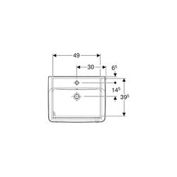 Geberit Bambini Set Waschtisch, Unterschrank, 59,5x56,3x48,3cm, Hahnloch mittig, Übe... GEBERIT-501927011 4025410905598 (Abb. 1)